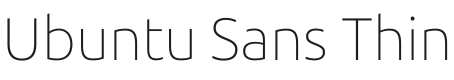 Ubuntu Sans Thin Font Preview