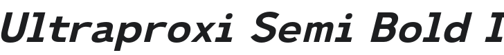 Ultraproxi Sb-Italic Font Preview