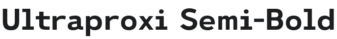 Ultraproxi Font Preview