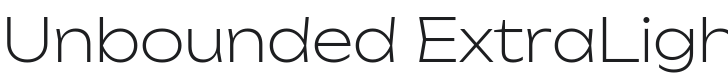 Unbounded ExtraLight Font Preview