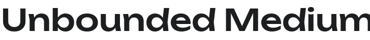 Unbounded Medium Font Preview