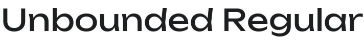 Unbounded Regular Font Preview