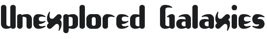 Unexplored Galaxies Font Preview