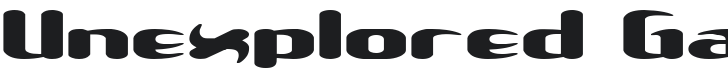 Unexplored Galaxies W -BRK- Font Preview