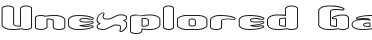 Unexplored Galaxies WO -BRK- Font Preview