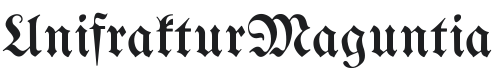 UnifrakturMaguntia Font Preview