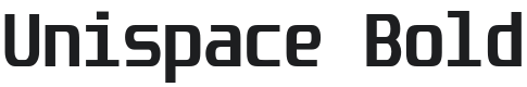 Unispace-Bold Font Preview