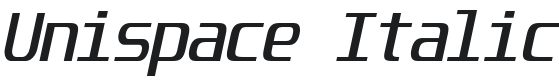 Unispace-Italic Font Preview