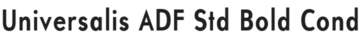 Universalis ADF Std Bold Cond Font Preview