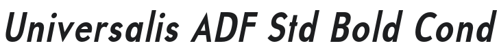 Universalis ADF Std Bold Cond It Font Preview