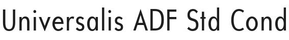 Universalis ADF Std Cond Font Preview