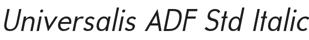 Universalis ADF Std Italic Font Preview
