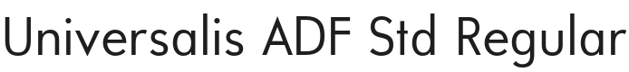 Universalis ADF Std Font Preview