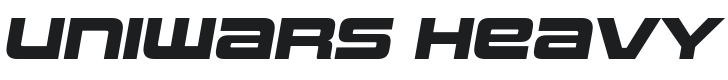 Uniwars Heavy Italic Font Preview
