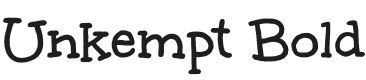 Unkempt Bold Font Preview