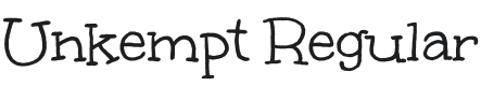 Unkempt Font Preview