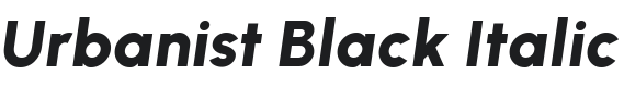 Urbanist Black Italic Font Preview
