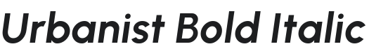 Urbanist Bold Italic Font Preview