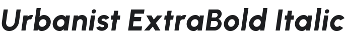 Urbanist ExtraBold Italic Font Preview