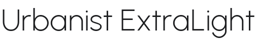 Urbanist ExtraLight Font Preview