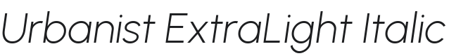 Urbanist ExtraLight Italic Font Preview