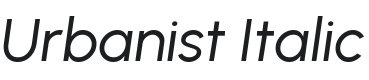 Urbanist Italic Font Preview