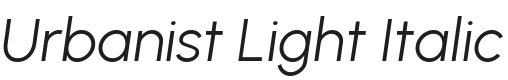 Urbanist Light Italic Font Preview
