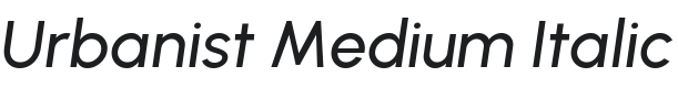 Urbanist Medium Italic Font Preview