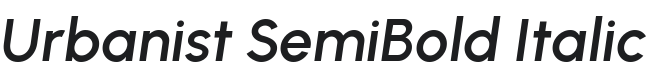 Urbanist SemiBold Italic Font Preview
