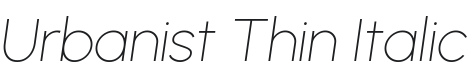 Urbanist Thin Italic Font Preview