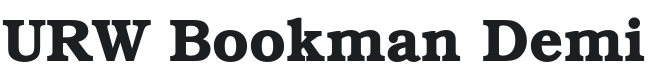 URW Bookman Demi Font Preview