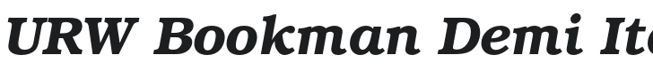 URW Bookman Demi Italic Font Preview