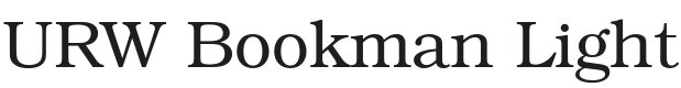 URW Bookman Font Preview