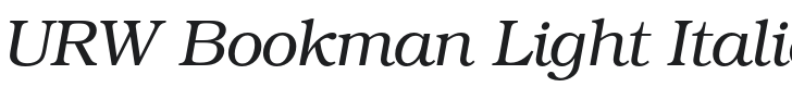 URW Bookman Light Italic Font Preview