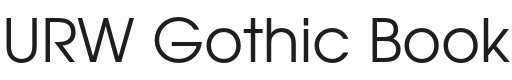 URW Gothic Font Preview