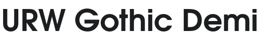 URW Gothic Demi Font Preview