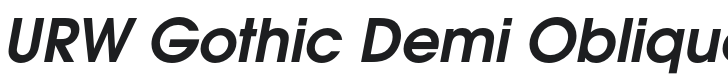 URW Gothic Demi Oblique Font Preview