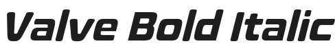 Valve Rg-BoldItalic Font Preview