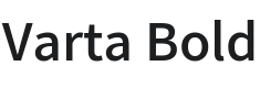 Varta Bold Font Preview