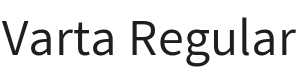 Varta Font Preview