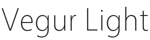 Vegur Light Font Preview