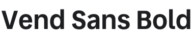 Vend Sans Bold Font Preview