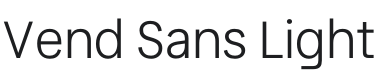 Vend Sans Light Font Preview