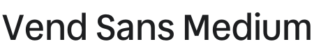 Vend Sans Medium Font Preview