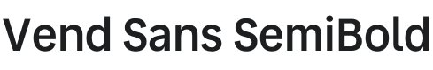 Vend Sans SemiBold Font Preview