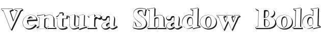 Ventura Shadow Bold Font Preview