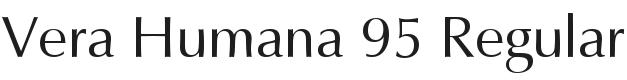 Vera Humana 95 Font Preview