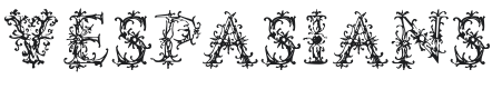 Vespasians Florials Font Preview