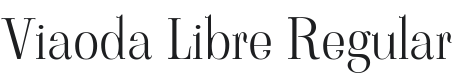 Viaoda Libre Font Preview