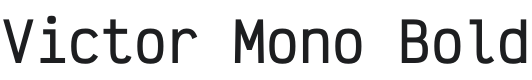 Victor Mono Bold Font Preview